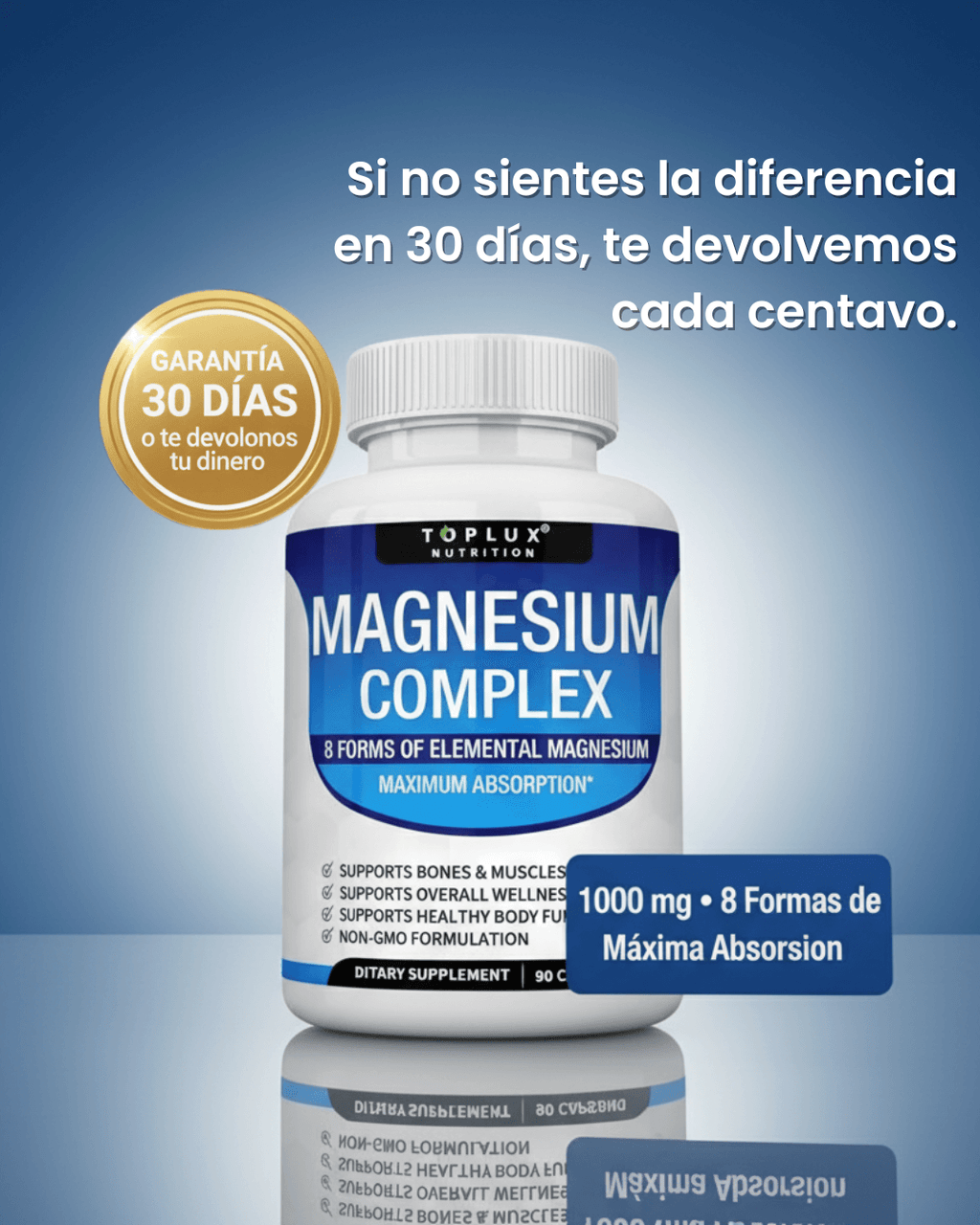 TopLux Magnesium Complex | El magnesio inteligente que tu cuerpo sí aprovecha.