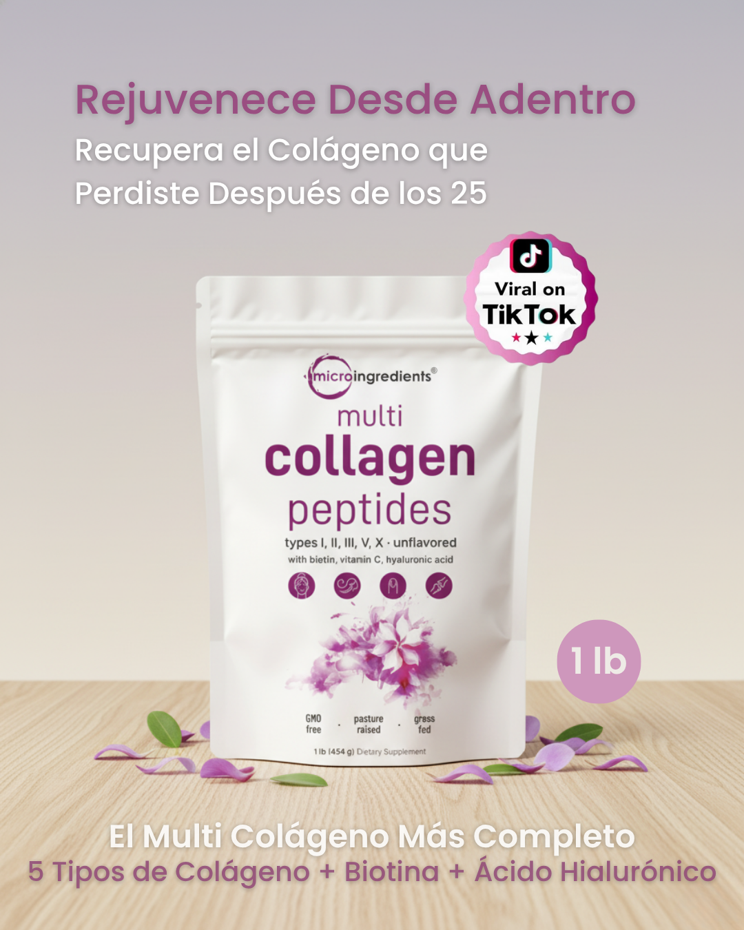 MULTI COLLAGEN PEPTIDES | El Sistema Completo de 5 Tipos para Piel, Cabello y Articulaciones